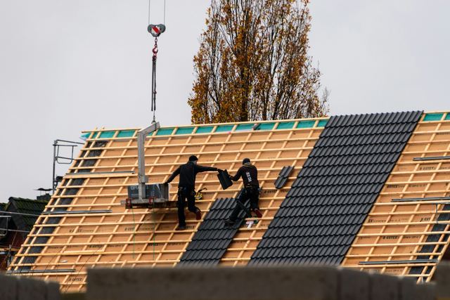 Voorbeeld: een dakvlak met pannen